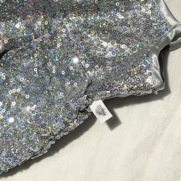 Build a Bear Lot Of 3 Teddy Bear Clothes Silver Romper Blue And Red Dresses - Picture 4 of 14